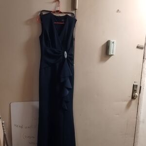 Jessica Howard Navy Maxi Dress with Embellishment